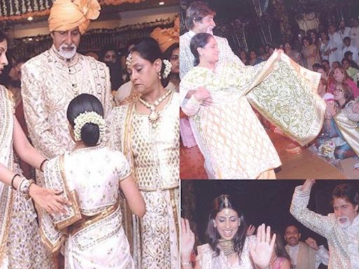 Amitabh & Jaya Bachchan Perform at Abhishek-Aishwarya's Wedding; Shweta Dances in Baaraat in Unseen Pics - News18