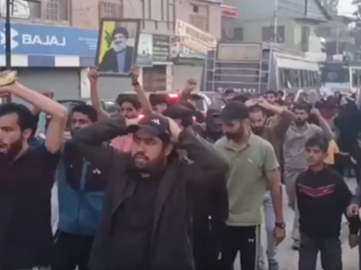 Protests erupt in Jammu & Kashmir's Budgam over killing of Hezbollah chief Hassan Nasrallah | India News - Times of India