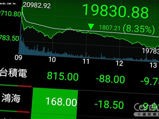 台股崖崩創史上最慘 證交所：沒救市措施