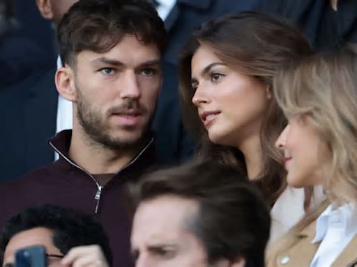 Kika Cerqueira y Pierre Gasly muestran su gran complicidad durante la semifinal de la Champions League en París