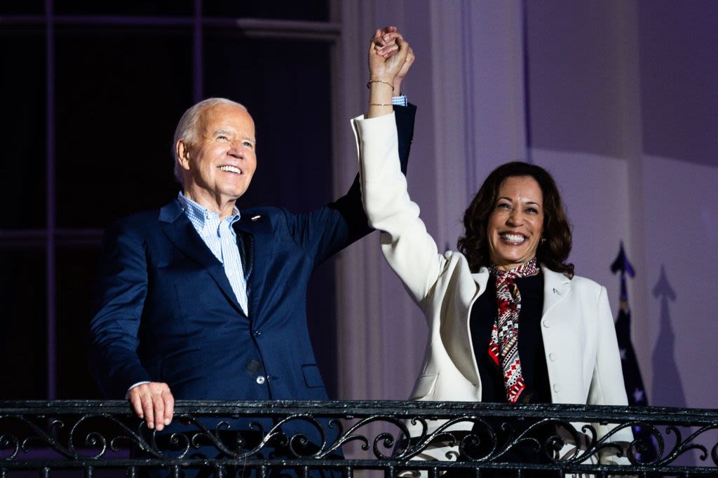 Watch: Biden, Harris hold first event since his 2024 exit