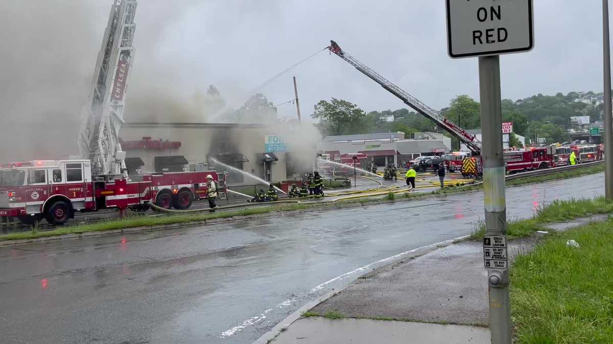 Fire breaks out at former Mass. tuxedo, limo business