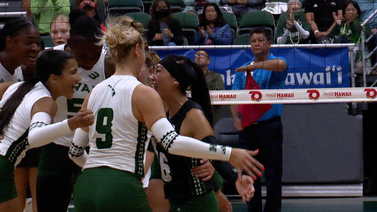 Hawaii women’s volleyball rallies to defeat Oregon State