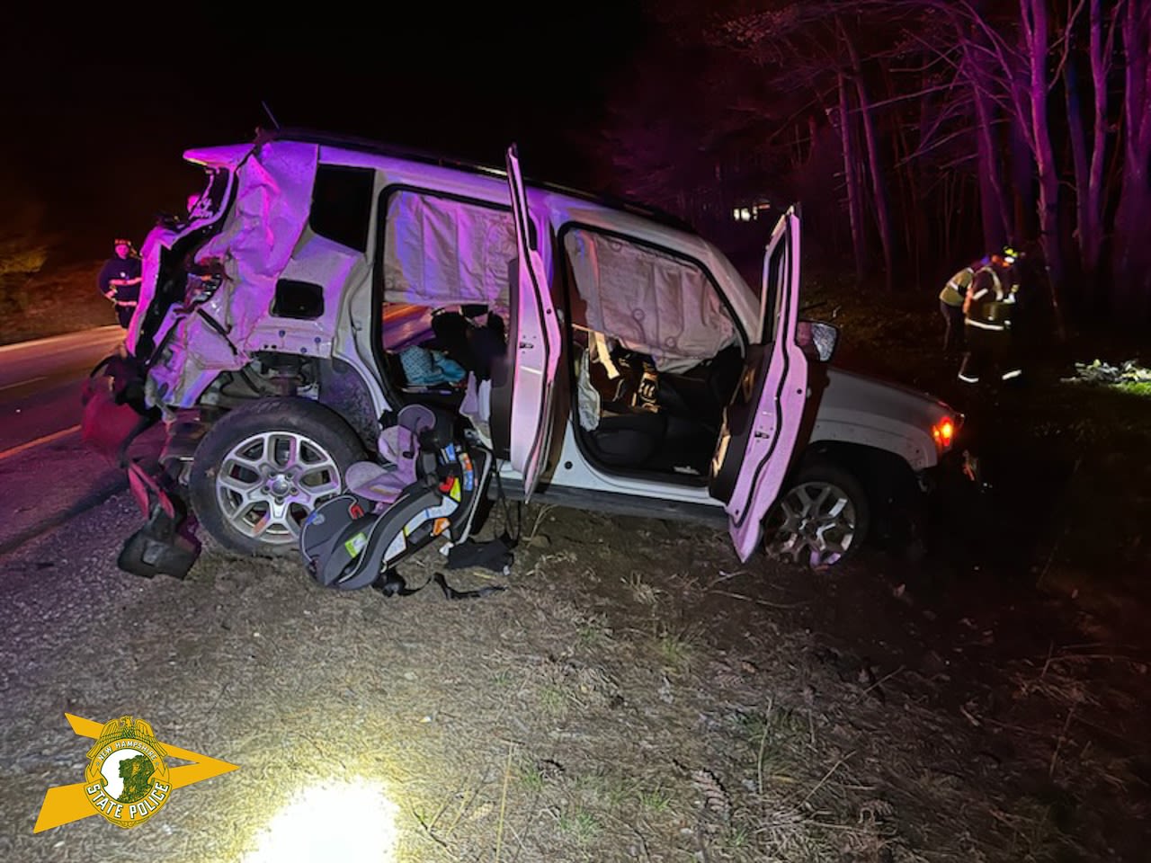 Woman charged with driving under the influence, airlifted to hospital after crash on I-93