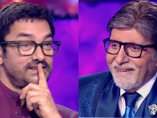 Kaun Banega Crorepati 16: Aamir Khan asks Amitabh Bachchan about the hero he got jealous of when his wife Jaya would go on shoot with; latter has an unmissable reaction | - Times of India