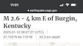 There was an earthquake in Central Kentucky. Did you feel it?