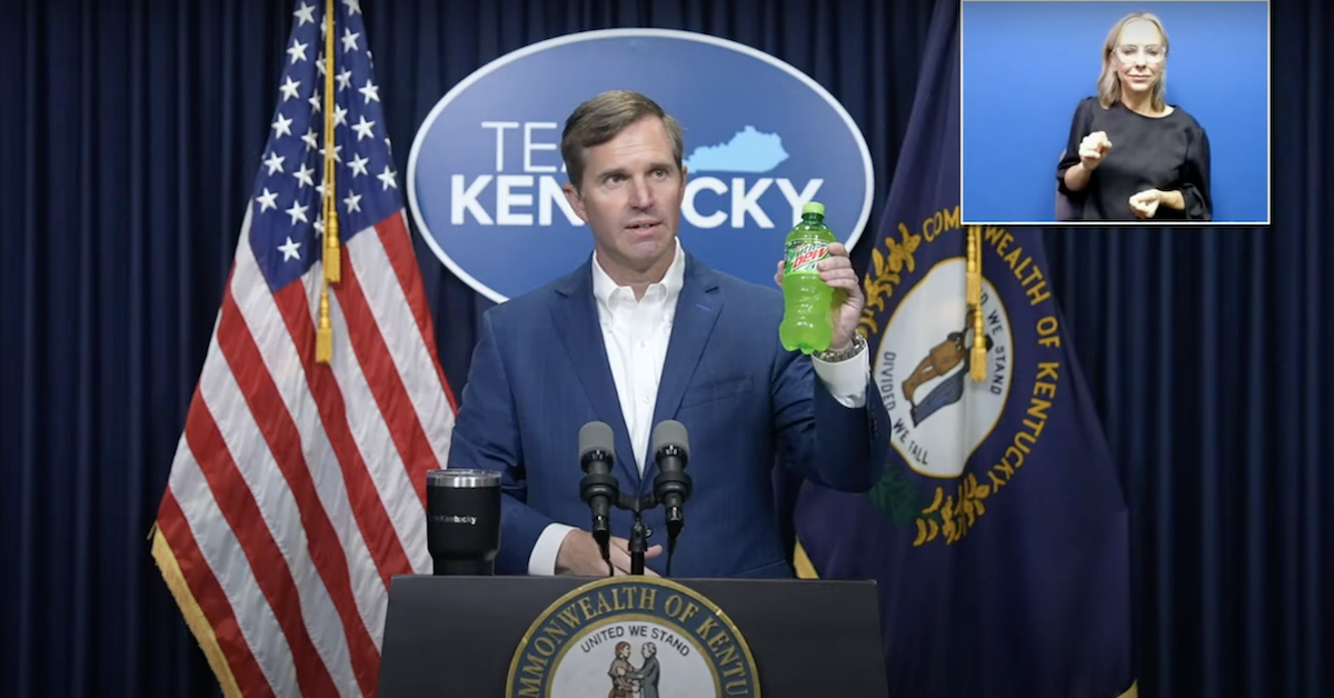 Top Harris VP Contender Andy Beshear ‘Apologizes’ to Diet Mountain Dew While Roasting JD Vance