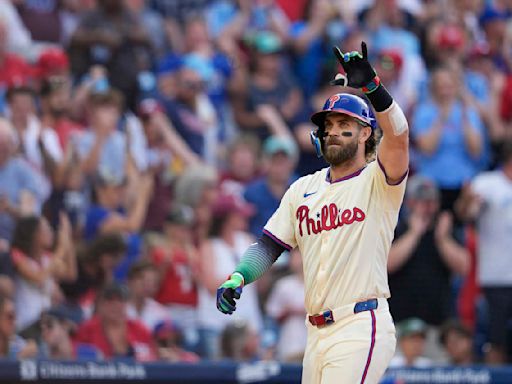 Bryce Harper, Cal Stevenson lift NL East-leading Phillies to 6-4 comeback win over Mets