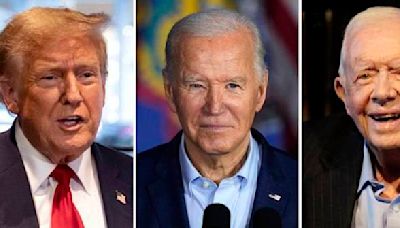 Donald Trump is running against Joe Biden. But he keeps bringing up another Democrat: Jimmy Carter