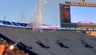 Horrifying moment firework display malfunctions in Utah