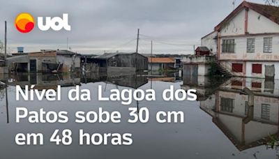 Enchentes no RS: Lagoa dos Patos sobe 30 cm em 48 horas e volta a bater recorde de 1941; veja vídeos