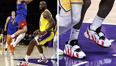 LeBron James Wears Nike Deion Sanders Hybrid Sneaker in New Colorway During Loss to Nuggets