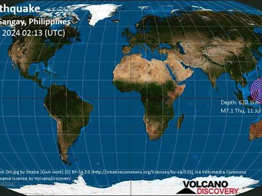 菲律賓發生規模7.1地震 未發布海嘯警報