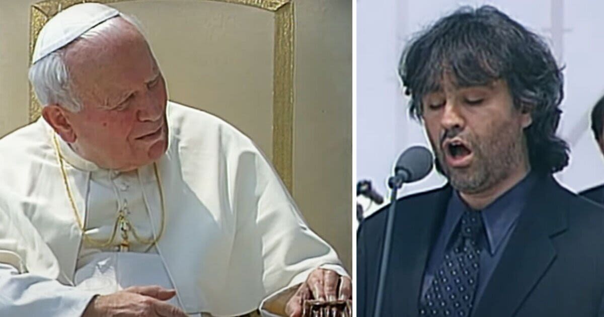 Andrea Bocelli sang Ave Maria for Pope John Paul II hours after his father died