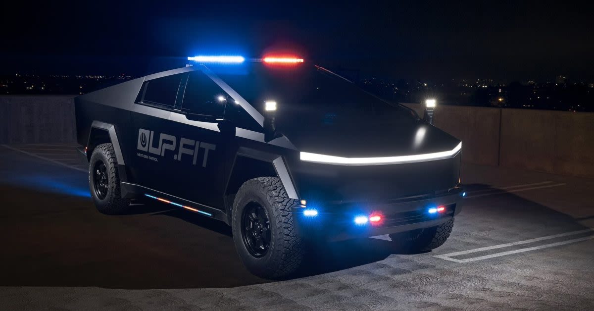 Tesla Cybertruck unveiled as imposing police vehicle