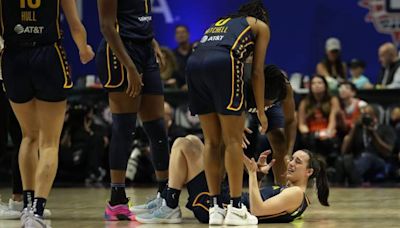 Caitlin Clark Reacts After Getting Poked in the Eye in Fever's Game 1 Loss