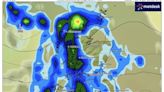 Scotland weather map shows 300-mile wall of rain en route - worst hit areas