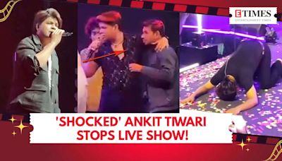 Cameraperson falls on stage during Ankit Tiwari's live performance; netizens praise singer's 'humble' gesture | Etimes - Times of India Videos