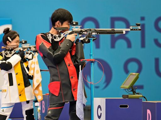 China wins the first gold medal of the 2024 Olympics in mixed team air rifle shooting