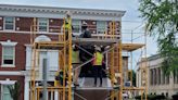 Work on Roswell Flower monument continues