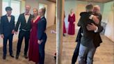 Family screams in shock as military son makes surprise appearance at wedding