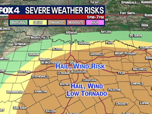 Dallas Weather: Enhanced risk of severe weather Thursday afternoon