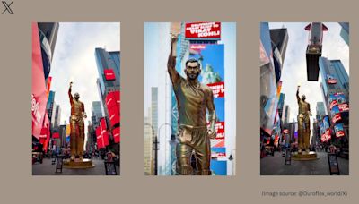 Viral video shows Virat Kohli’s life-size statue at New York’s Times Square, fans react: ‘God of cricket’