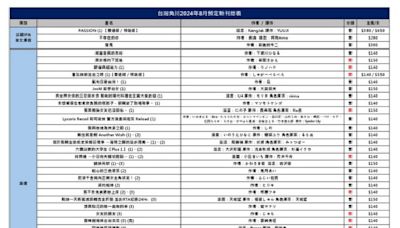 2024年8月台灣角川全書系重點書書訊 | 蕃新聞