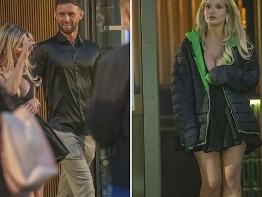 Helen Flanagan wows in very low cut dress on night out with mystery man