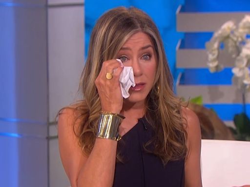 Jennifer Aniston breaks down in tears on The Morning Show set