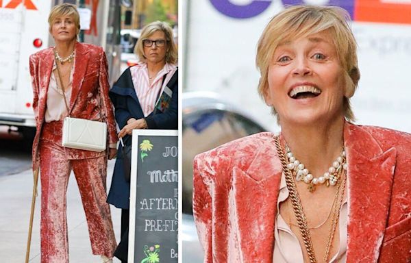 Sharon Stone spotted with walking cane after making unassisted gala appearance