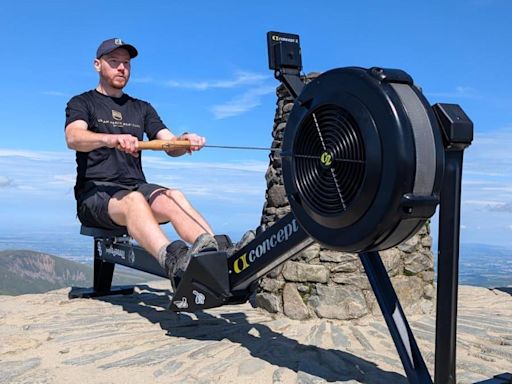 'We carried rowing machine up UK's highest peaks'