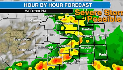 Severe weather threat continues in central Illinois Wednesday. Here's the latest forecast