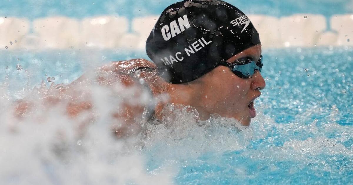 Maggie Mac Neil unable to defend her Olympic title as she finishes 5th in 100m butterfly