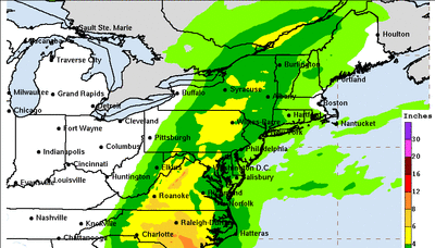 Tropical Storm Debby rainfall totals for NC, SC, Georgia through Wednesday morning, Aug. 7