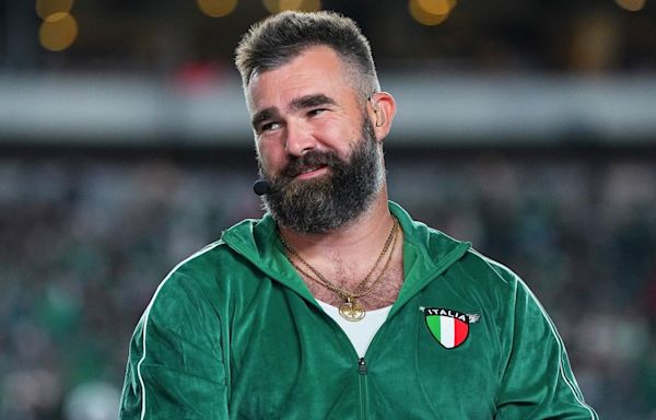 Jason Kelce Explains Why His Velour Tracksuit Featured Italian Patches