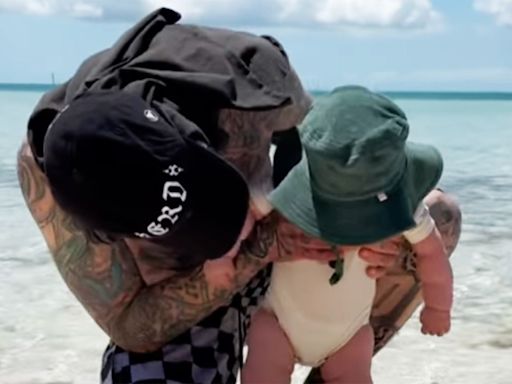 Travis Barker Posts Rare Video of Son Rocky While on Family Vacation with Kourtney Kardashian