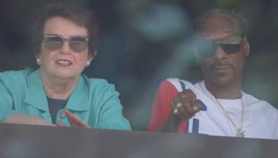 Snoop Dogg sits next to Billie Jean King at Olympics in most random collab ever