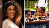 Café na piscina, hidro e spa: Juliana Paes se hospeda com os filhos em resort com diárias de até R$ 8 mil