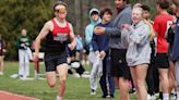 Swabey's Mile, photo-finish in the 2 Mile highlight track and field meet between Mount Greylock, Taconic, Lenox and Mount Everett