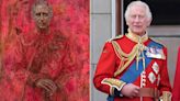 King Charles III portrait is vandalized by animal rights activists, video shows