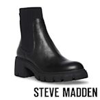 STEVE MADDEN-HUTCH 素面襪套切爾西靴-黑色