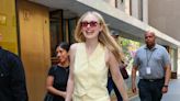 Dakota Fanning's Butter Yellow Suit Is the Perfect Spring-Summer Transition Piece