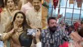 Madhuri Dixit mesmerises husband Shriram Nene with ‘Choli ke Peeche’ moves at Anant Ambani’s wedding, Sanjay Dutt grooves to dhol beats. Watch
