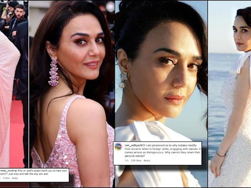 'Why fake your accent? Ridiculous...: Preity Zinta exudes elegance in pink saree; brutally trolled for her accent at Cannes 2024 [Watch]