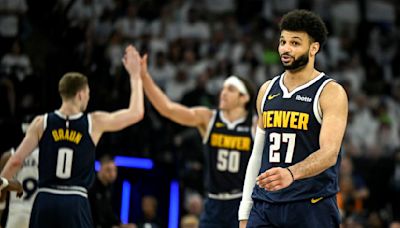 Jamal Murray hits incredible half-court buzzer-beater as Denver Nuggets level series against Minnesota Timberwolves