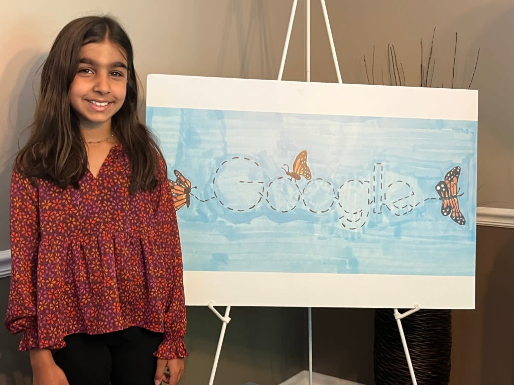 Naperville student’s monarch butterfly ‘doodle’ chosen for national Google competiton