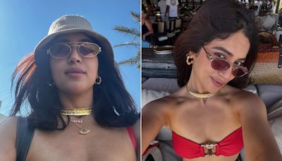 Bhumi Pednekar's Red Swim Top With A Printed Skirt Is Fit For A Beach Day