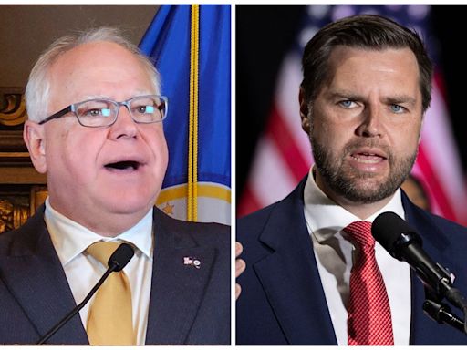 What polling shows about Tim Walz approval from voters compared to JD Vance