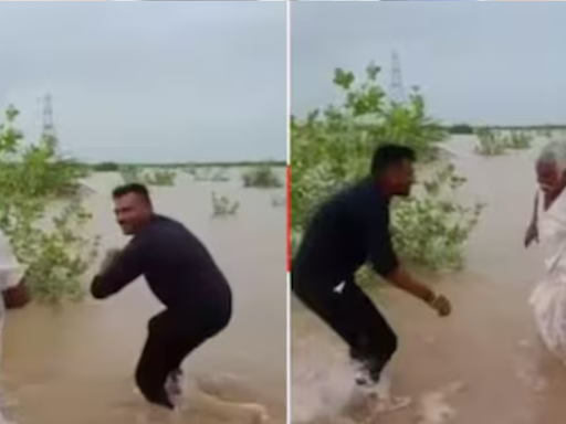 Father-Son Duo Groove Amid Pouring Rain In Gujarat, Video Will Leave You Smiling